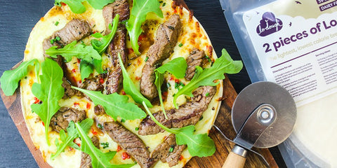 High Protein Low Carb Steak Pizza