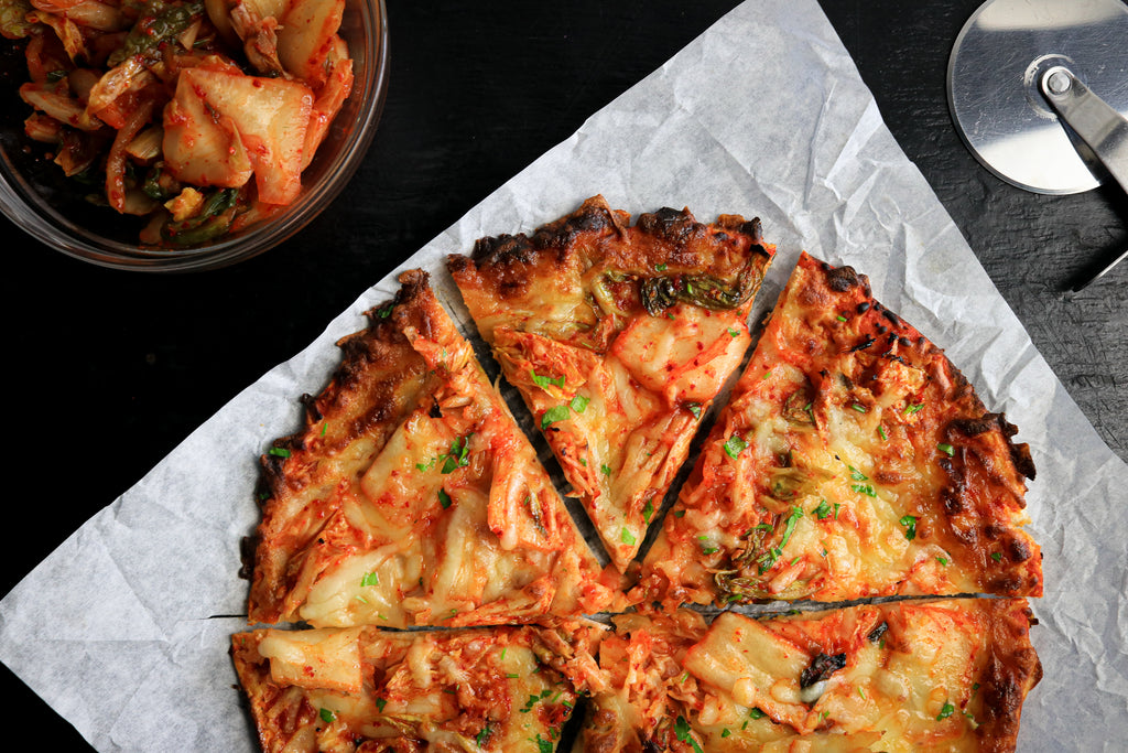 low carb kimchee pizza