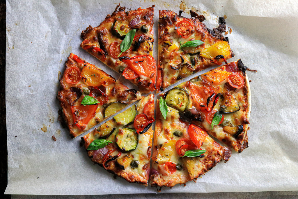 Spicy vegetarian pizza