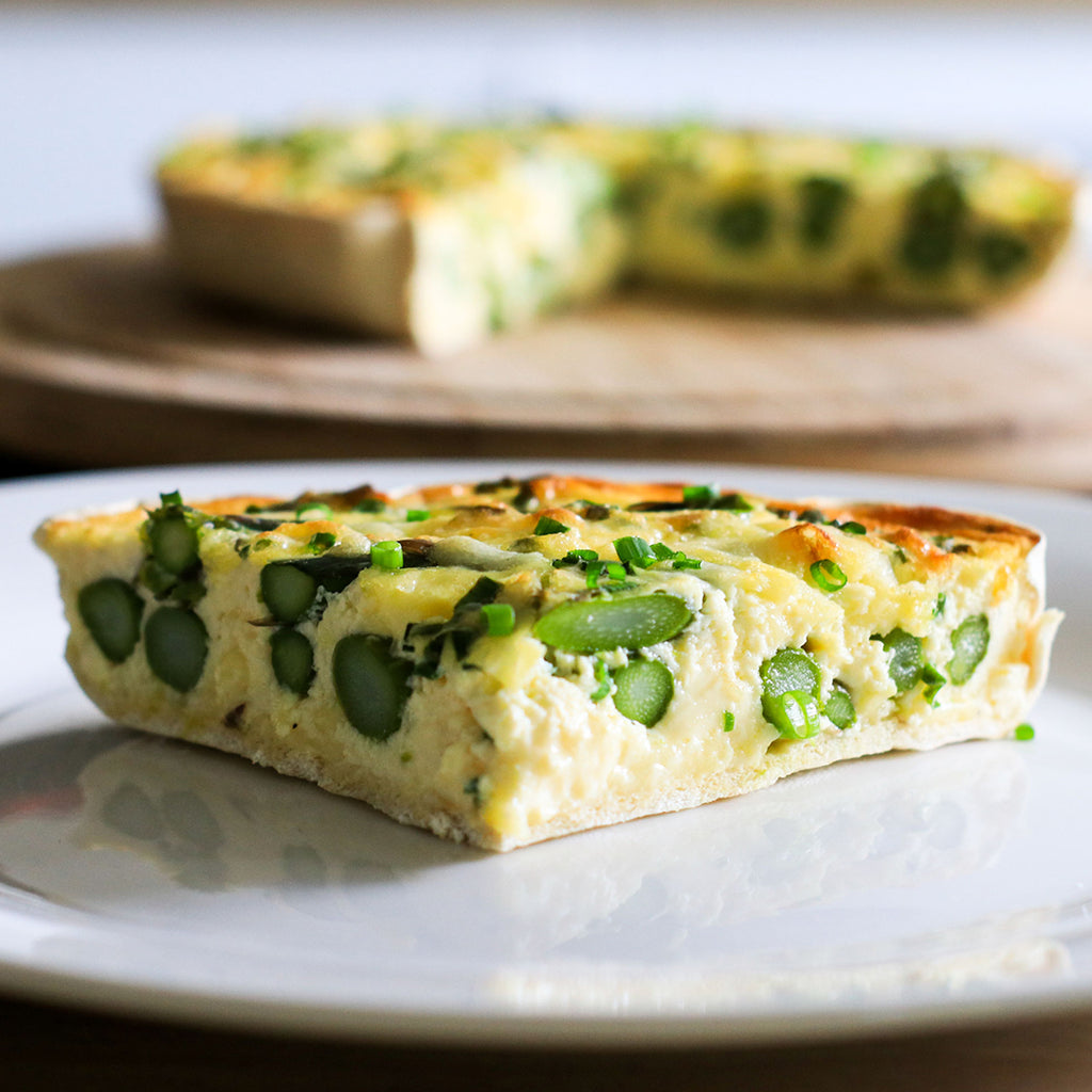 Low calorie gluten free asparagus quiche