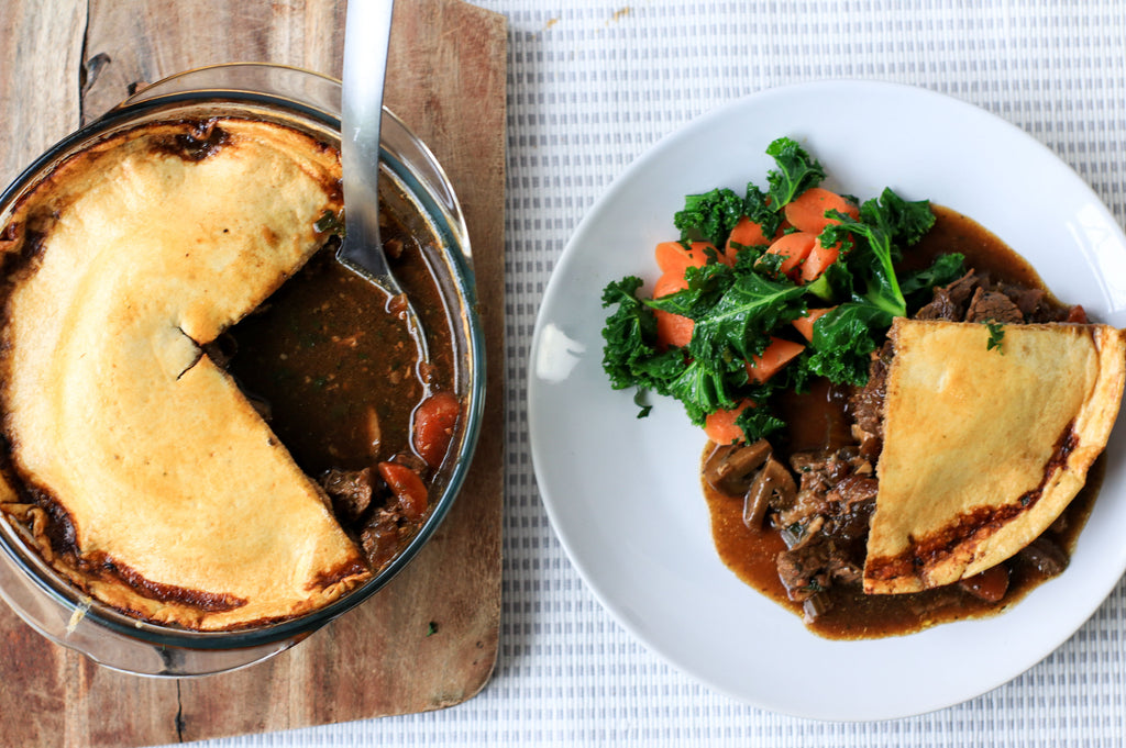 Beef and stout pie 