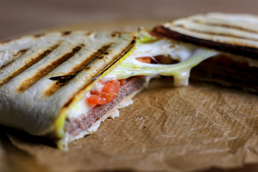 low carb beef and tomato toastie 