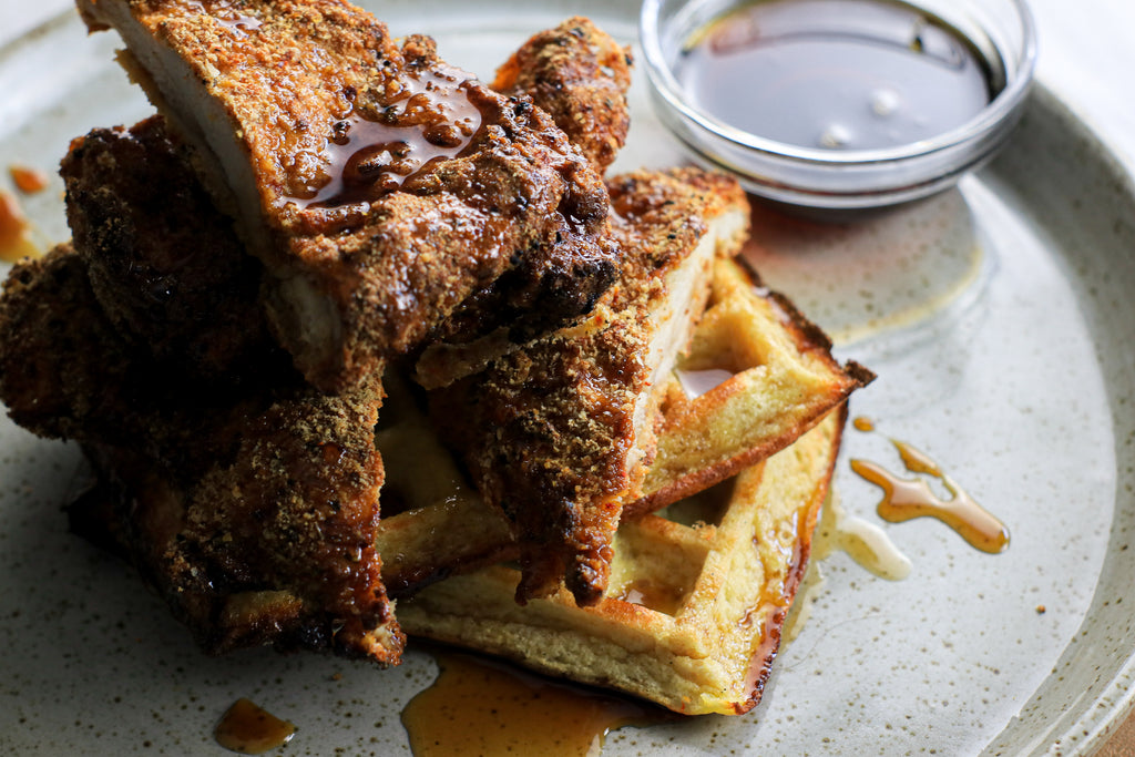 Low carb fried chicken waffles