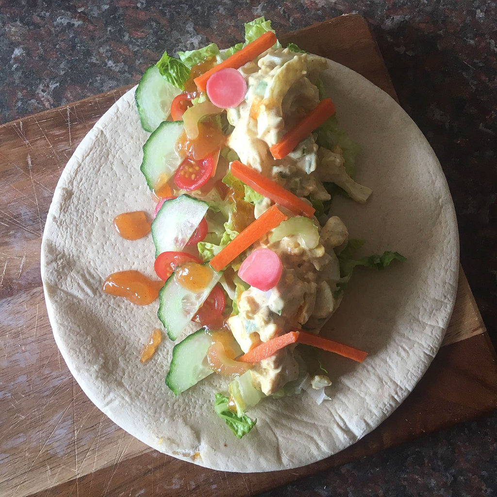 Low-Calorie Curried Egg Wrap