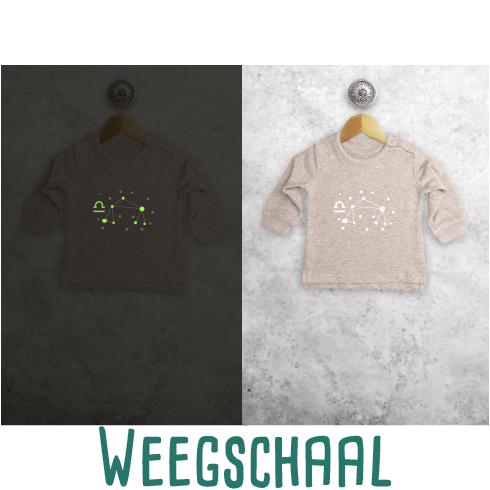 Sterrenbeeld glow in the dark baby trui