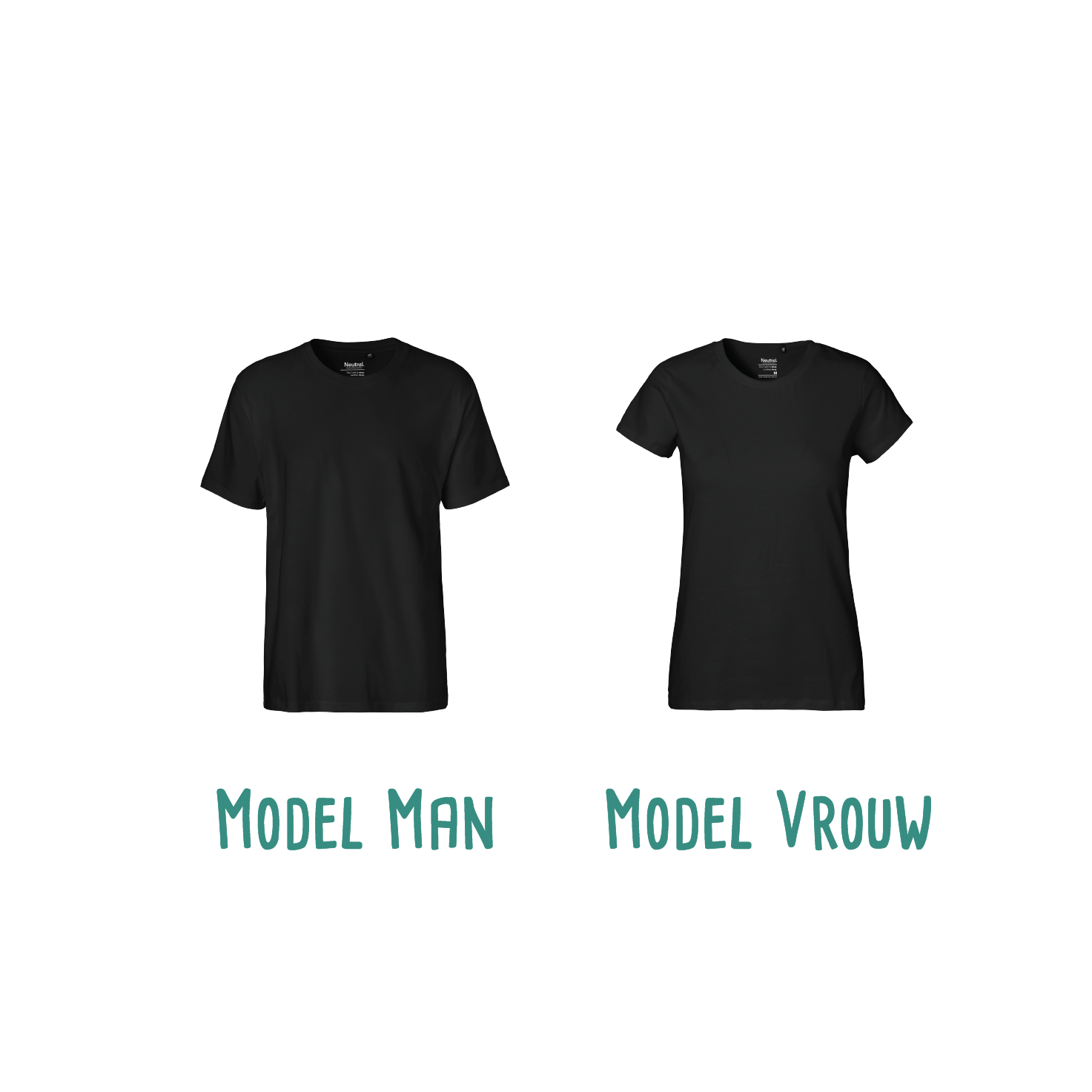 Difference between male or female fit of adult shirts with short sleeves by KMLeon.