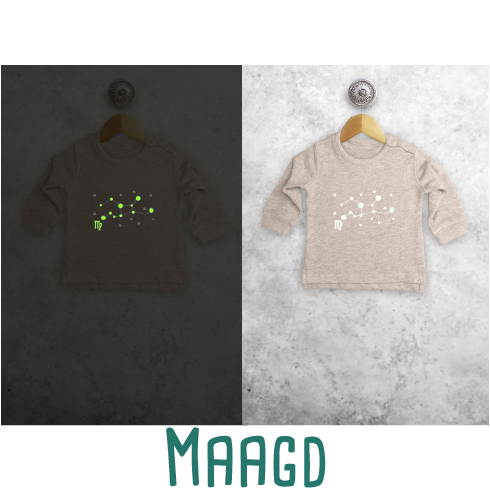 Sterrenbeeld glow in the dark baby trui