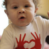 Heart hands baby shortsleeve shirt