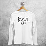 'Book nerd' adult longsleeve shirt