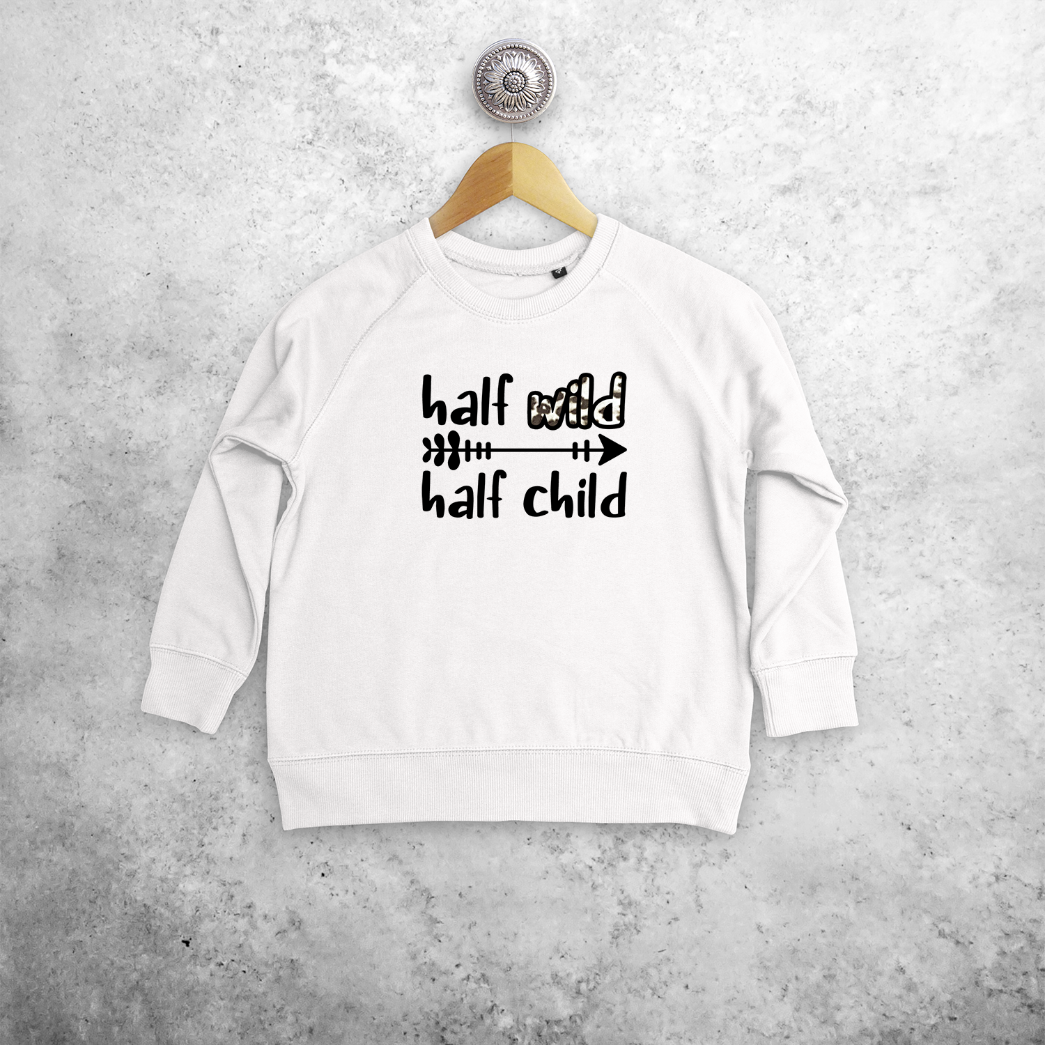 'Half wild, Half child' kids sweater