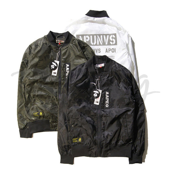 AAPE UNVS Zipper Jacket [Pre-Order] Color: Black/White/Green