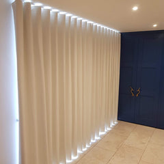 Wave Curtains, wave heading, navy interior, Scandi Design, Scandinavian Design, Interior Inspiration 