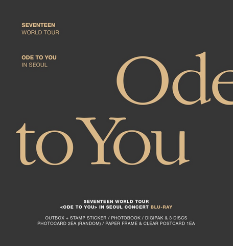 SEVENTEEN - SEVENTEEN WORLD TOUR 'ODE TO YOU' IN SEOUL (3DVD