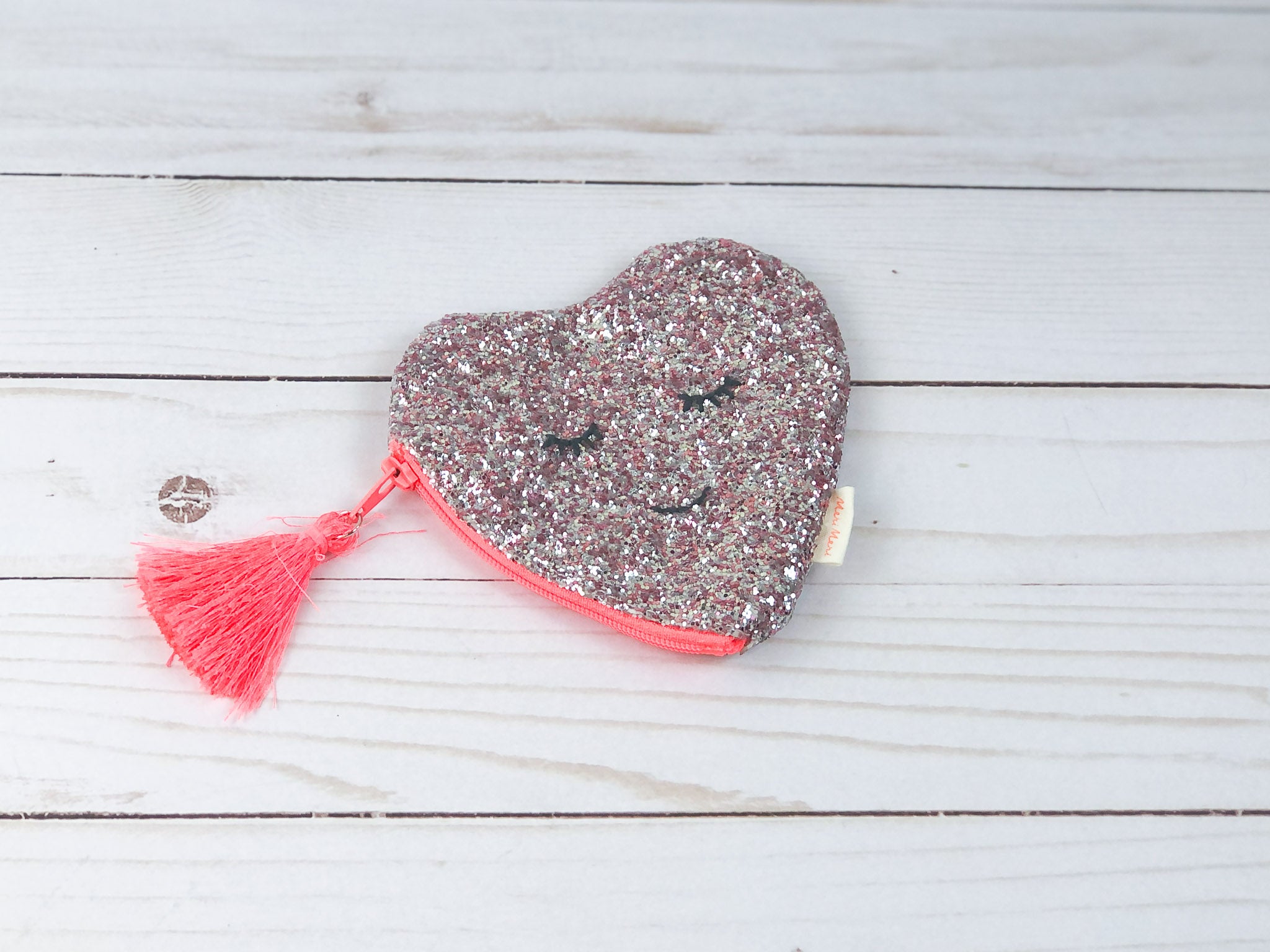 Meri Meri Glitter Heart Coin Purse