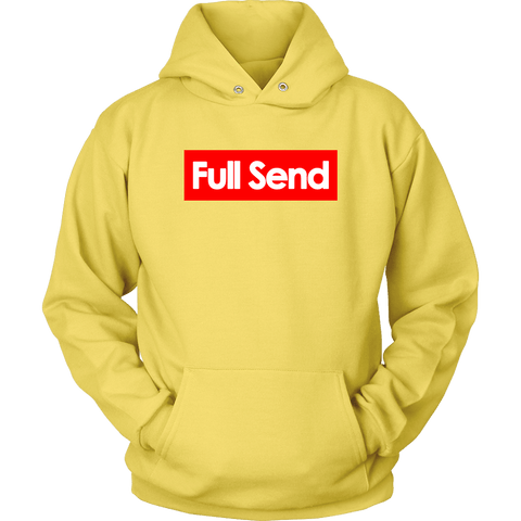 full send university hoodie