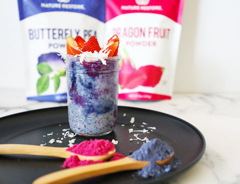 Nature Restore Butterfly Pea Powder and Dragon Fruit Powder