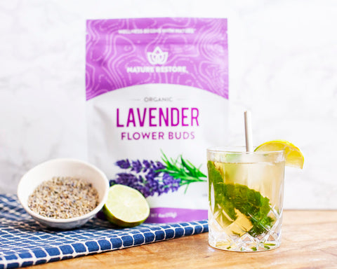 Lavender Mojito Recipe - Nature restore organic lavender flower buds