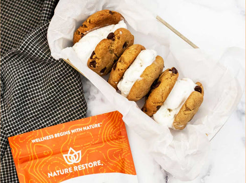 Nature Restore Reishi Powder Recipe - ice cream cookie sandwiches