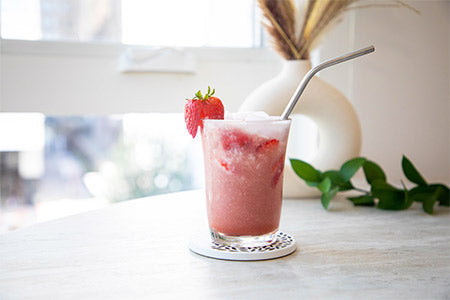  Starbucks Pink Drink Copycat recipe made with Nature Restore Organic Freeze dried strawberry powder