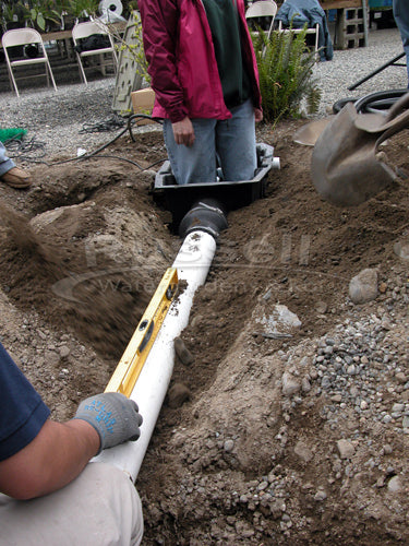 HydroClean Pond Skimmers attach to PVC pipe for remote installation