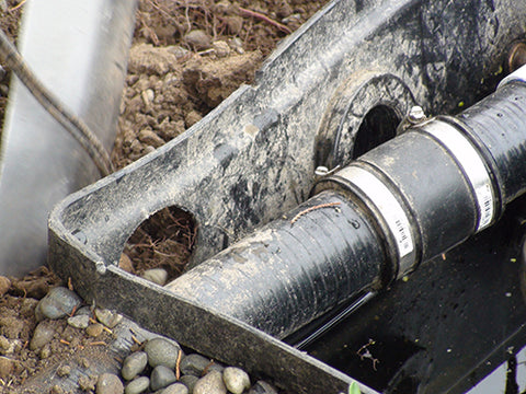 Outlet ports of an Aquascape pond skimmer