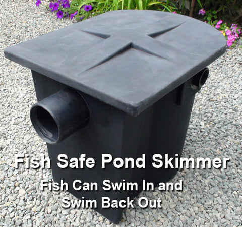Fish safe small pond skimmer