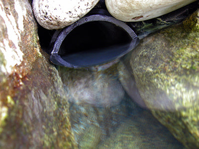 Hydro Clean pond skimmers are fish safe and can be installed away from the ponds' edge