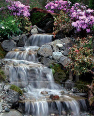 The Original pondless waterfall exclusively built by Russell Watergardens started the entire pondless waterfall craze