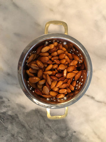 Strained Soaked Almonds