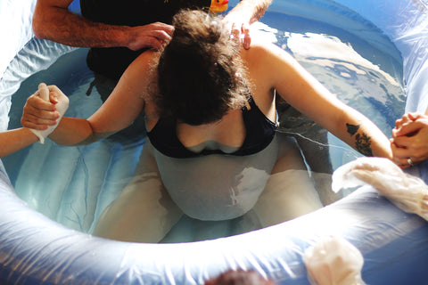 Homebirth- active labor in a pool