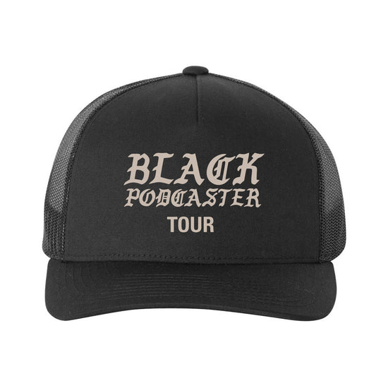 Black Podcaster Tour Trucker Snapback