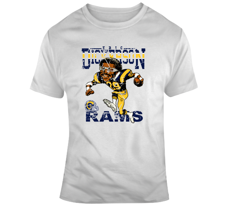 Vintage Eric Dickerson LA Rams 1987 Caricature T-shirt NFL Football – For  All To Envy