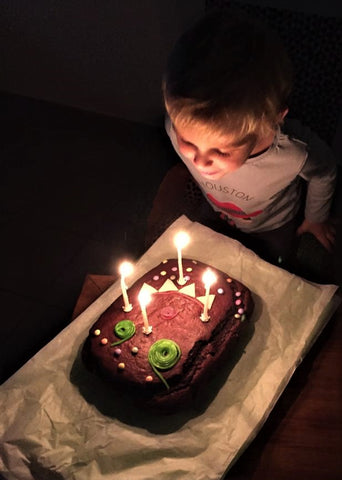 Bougies gâteau anniversaire monstre tête de coucou