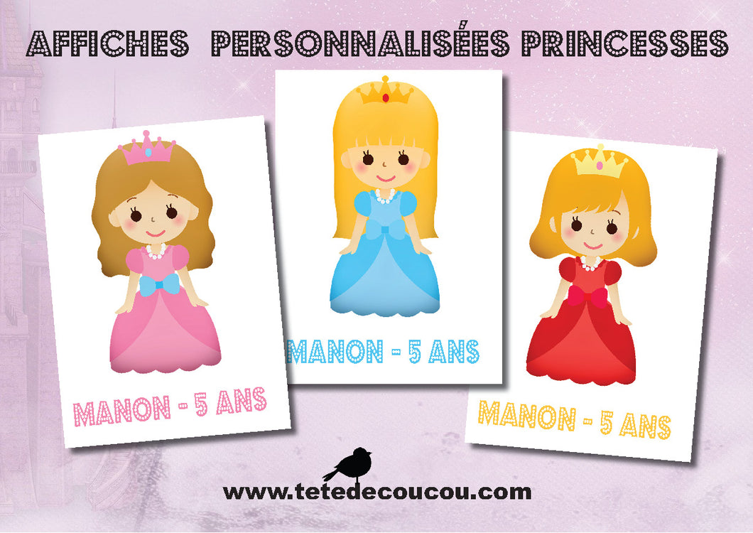 Kit Anniversaire Princesse Personnalise A Imprimer Tete De Coucou