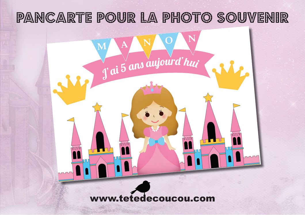 Kit Anniversaire Princesse Personnalise A Imprimer Tete De Coucou