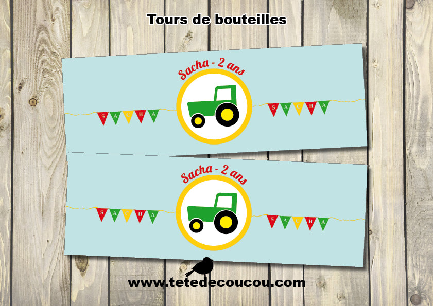 Pack Anniversaire Tracteur Personnalise Tete De Coucou