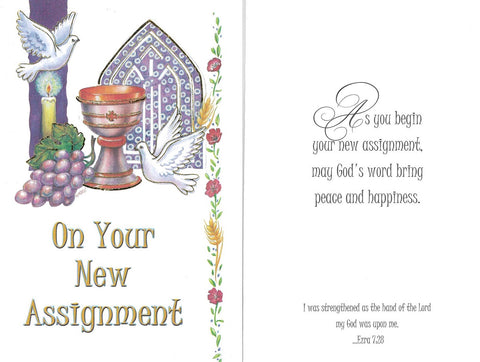 pastor welcome assignment card