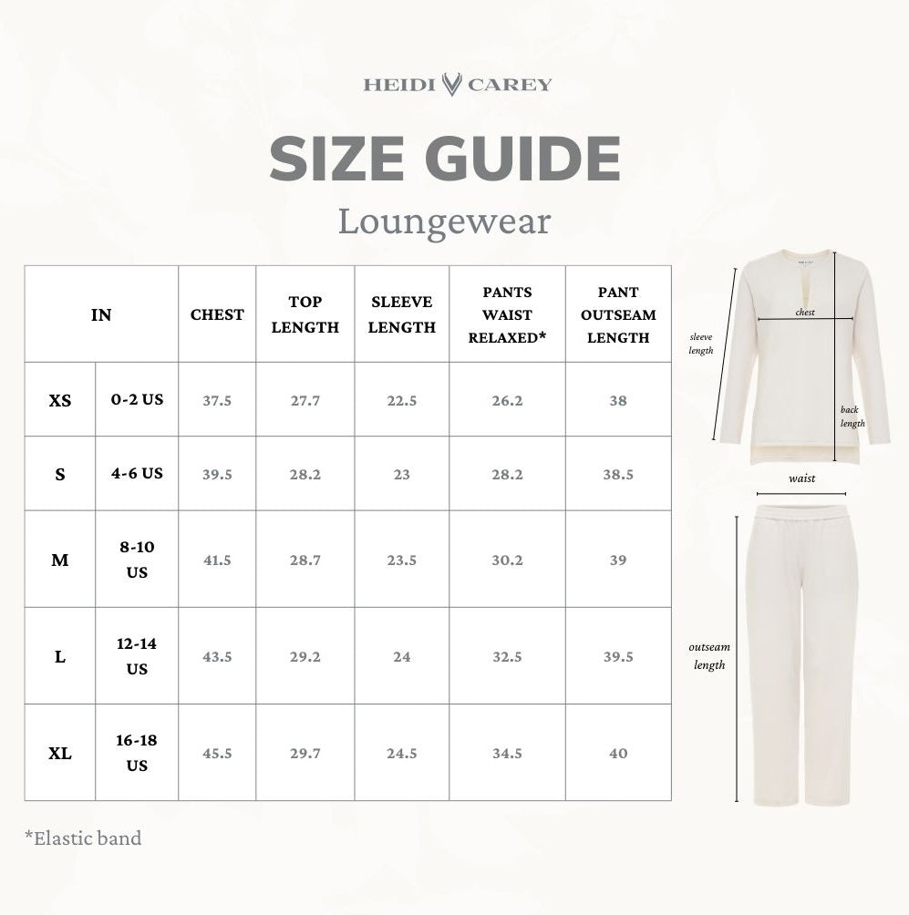 Pajama Sizing Guide