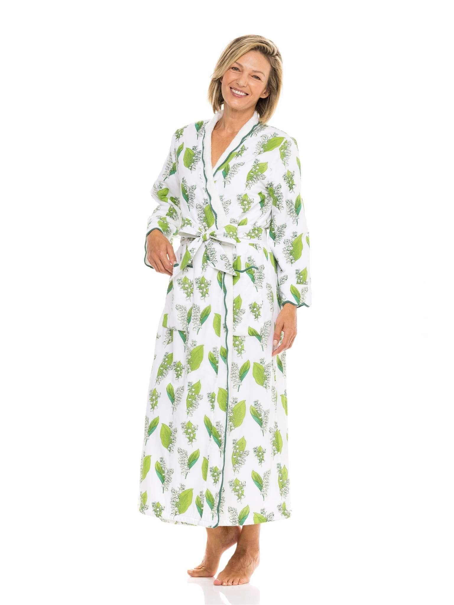 Lily-of-the-valley Fleece Lined Classic Robe - Heidi Carey product image