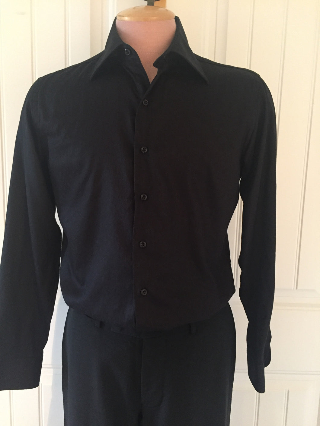 black paisley dress shirt