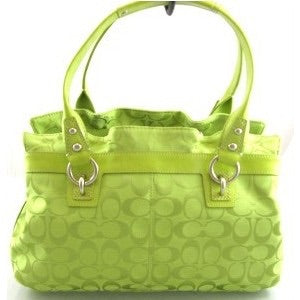 lime green purses coach