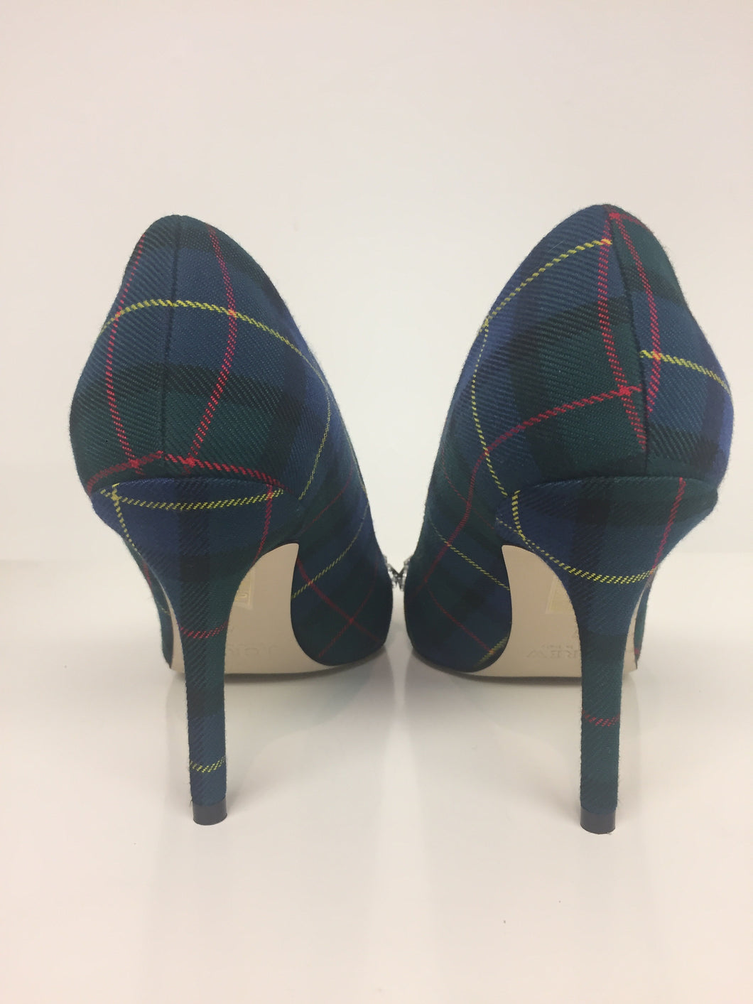 J Crew Elsie Embellished Plaid Pump 