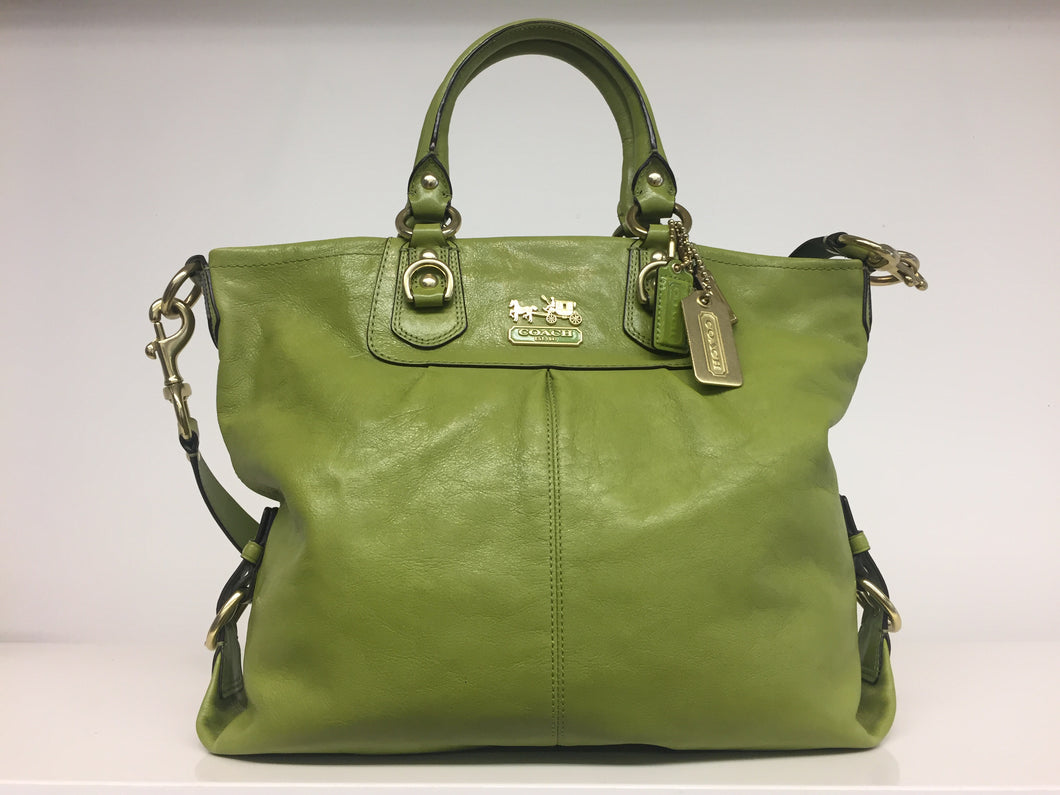 green coach bag