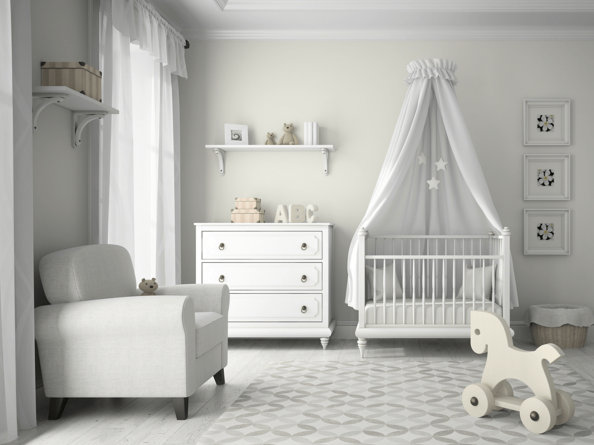 neutral baby nursery decor