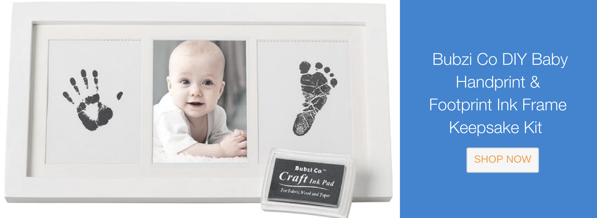Capturing your baby’s foot & #handprints into a unique & memorable piece of art makes a great gift for grandparents, for dad or even as a Mother’s Day gift. And adding in a special quote adds a touch of personalization that you won’t find in anything you pick up at the store. Using a kit like #BubziCo DIY Baby Foot & Handprint Ink Frame makes the job that much easier, plus it’s safe & non-toxic.  It’s a gift they’re sure to love! #BabyShowerGifts #NewBornPortraits #BabyCrafts #BabyArtPrint #BabyThings