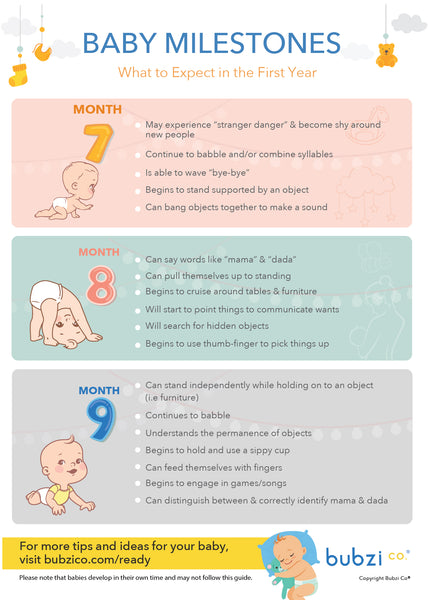 An Amazing First Year: A Monthly Chart of Baby’s Important Milestones ...