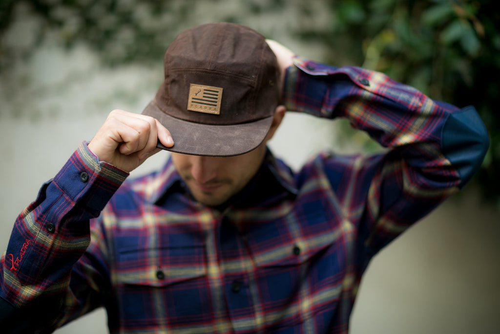 pladra 5 panel brown hat