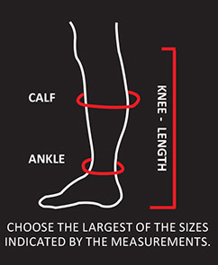 Copper Fit Compression Socks Size Chart