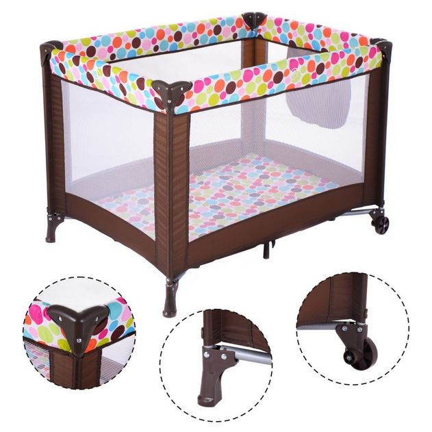 Playard Baby Crib Bassinet Travel Portable Bed Playpen Infant