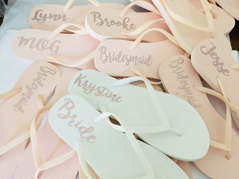 bridesmaid flip flops